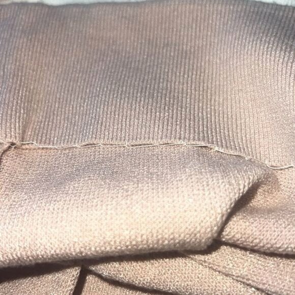 RACHEL Rachel Roy Sweater Womens Medium Beige Viscose Knit Bell Sleeve Bow Back - Picture 7 of 11